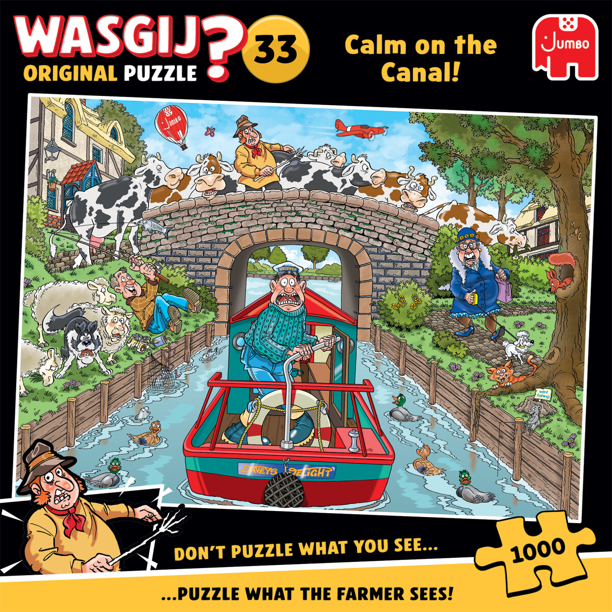Wasgij - Original 33 - Calm On The Canal Puzzle - 1000 Brikker