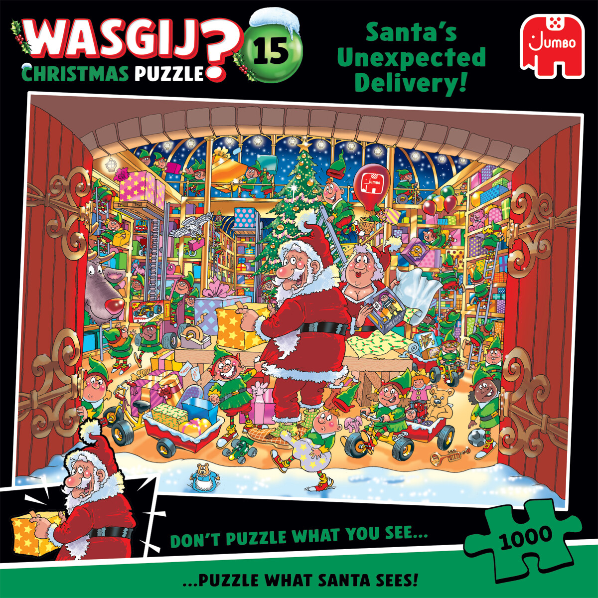 Wasgij - Christmas 15 - Santa S Unexpected Delivery - 1000 Brikker