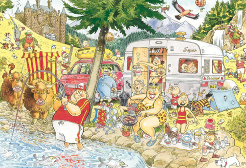 Wasgij - Mystery 6 - Camping Commotion Puzzle - 1000 Brikker
