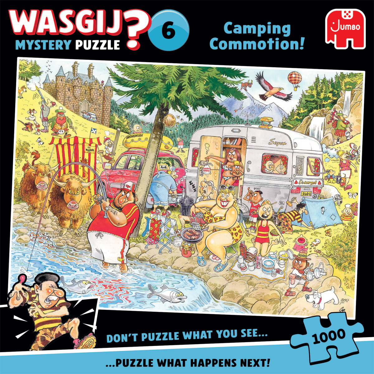 Wasgij - Mystery 6 - Camping Commotion Puzzle - 1000 Brikker