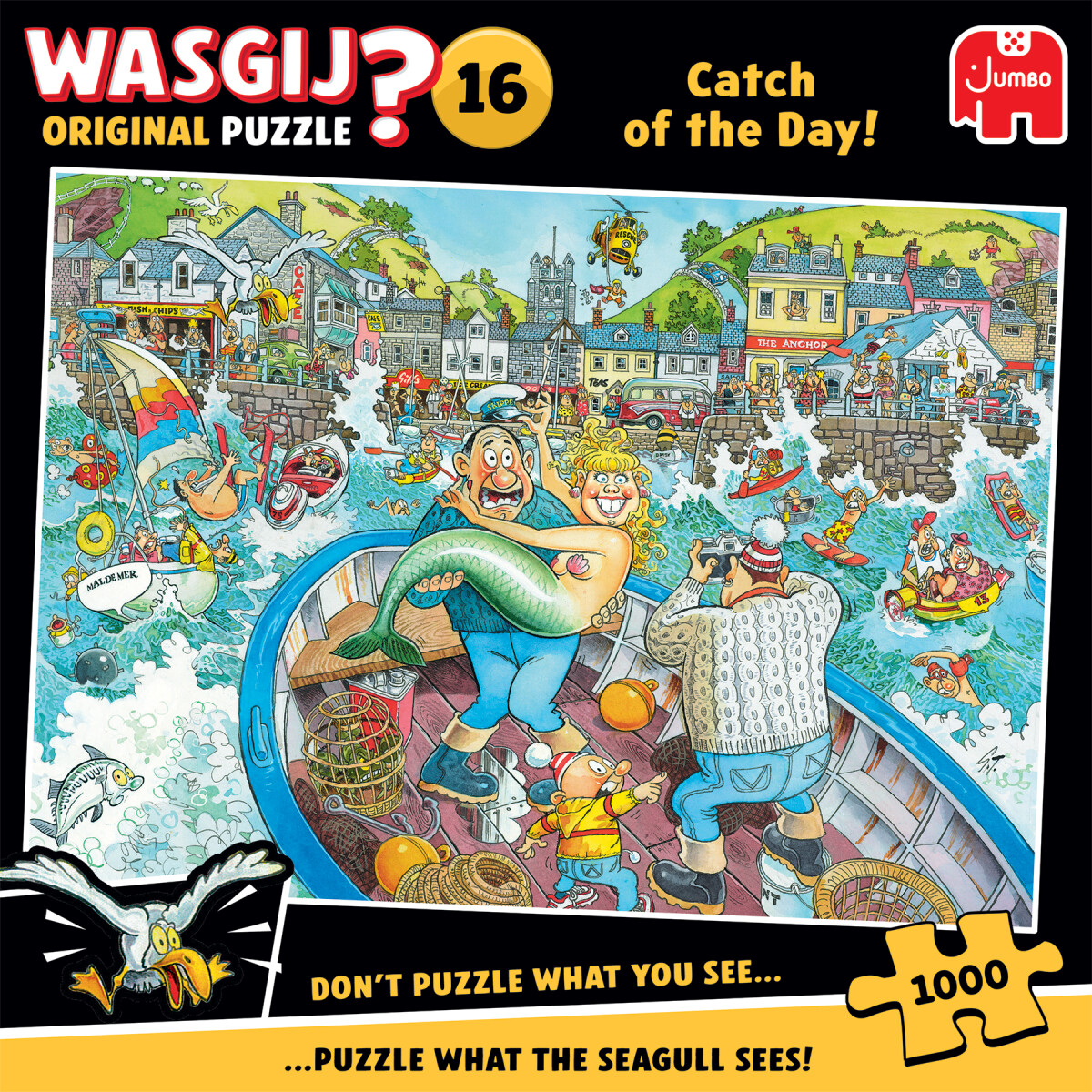 Wasgij - Original 16 - Catch Of The Day Puzzle - 1000 Brikker