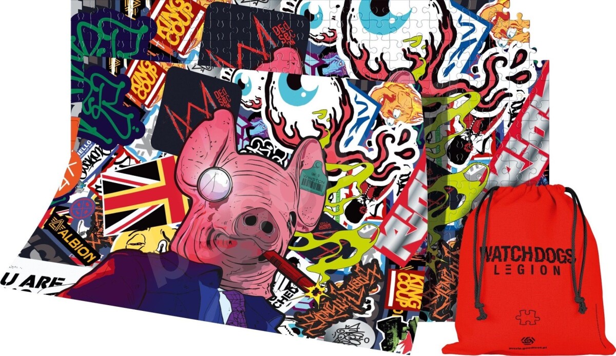 Watch Dogs Legion Puslespil - Pig Mask - 1000 Brikker - Ubisoft