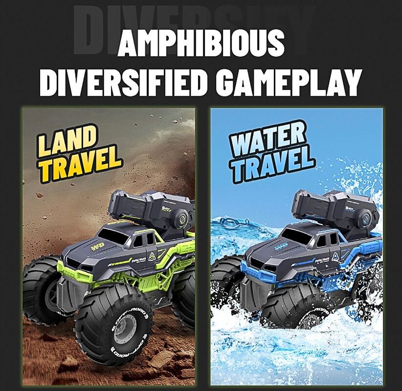 Tec-Toy - Fjernstyret Off-Road Bil Med Vandkanon - Water Shooting