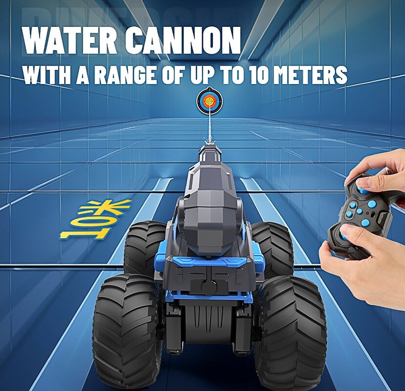 Tec-Toy - Fjernstyret Off-Road Bil Med Vandkanon - Water Shooting