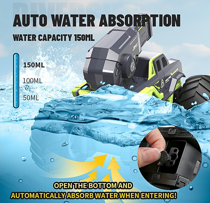 Tec-Toy - Fjernstyret Off-Road Bil Med Vandkanon - Water Shooting