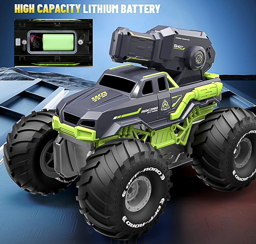Tec-Toy - Fjernstyret Off-Road Bil Med Vandkanon - Water Shooting