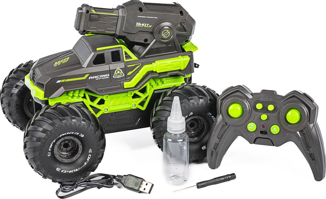 Tec-Toy - Shot Racing Rc Bil Med Vandtank - 2 4 Ghz - Grøn
