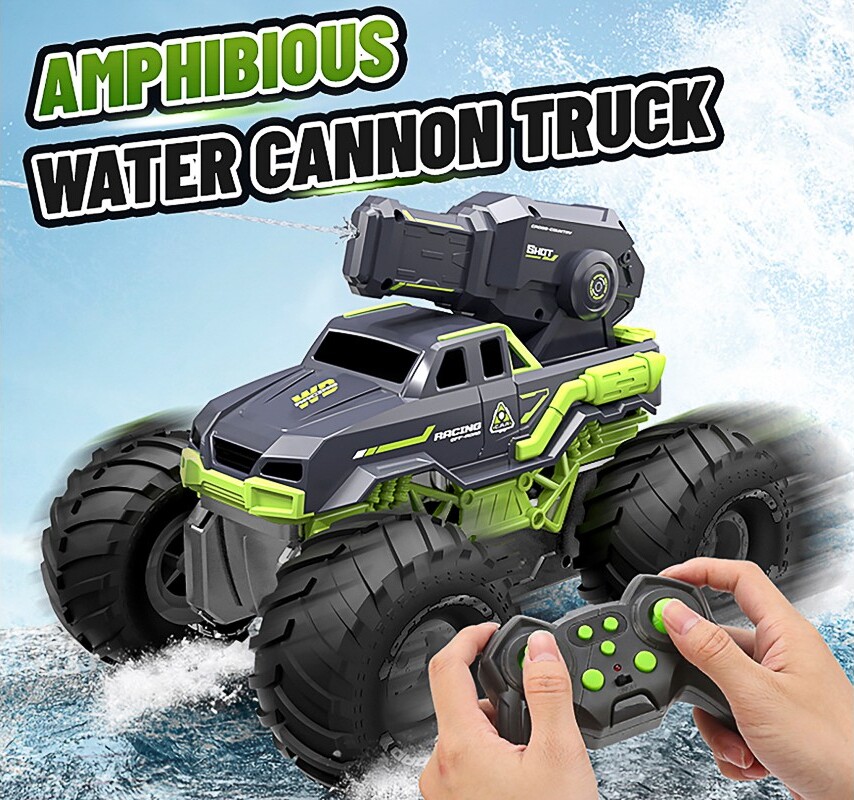 Tec-Toy - Shot Racing Rc Bil Med Vandtank - 2 4 Ghz - Grøn