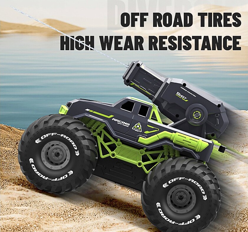 Tec-Toy - Shot Racing Rc Bil Med Vandtank - 2 4 Ghz - Grøn