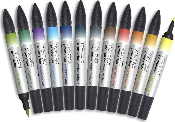 Winsor Newton - Promarker Tusser - Landscape Tones - 12 Farver