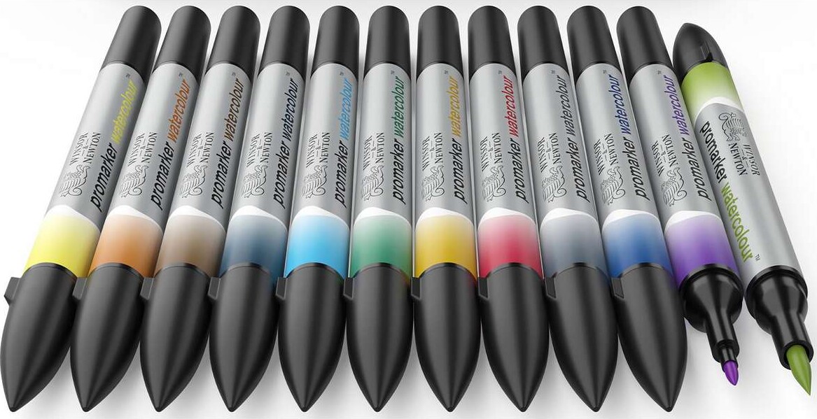 Winsor Newton - Promarker Tusser - Landscape Tones - 12 Farver