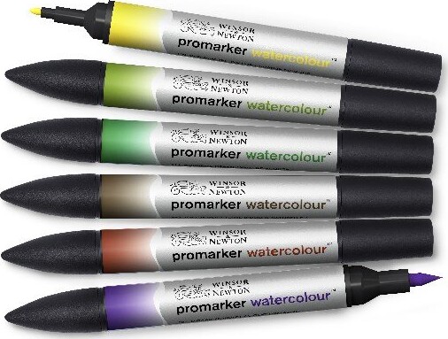 Winsor Newton - Promarker Tusser - Foliage Tones - 6 Farver