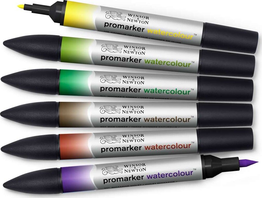 Winsor Newton - Promarker Tusser - Foliage Tones - 6 Farver