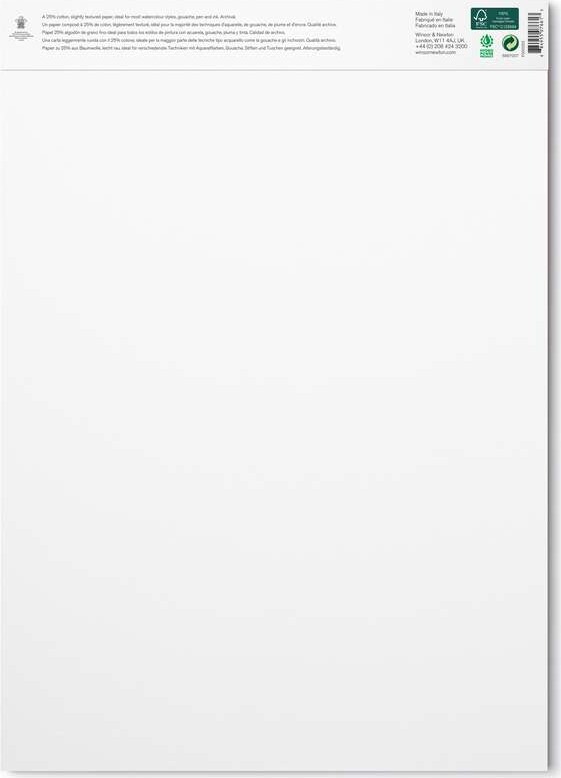 Winsor Newton - Akvarelblok - A3 - Cold Press - 12 Ark