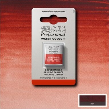 Winsor Newton - Akvarelfarve 12 Pan - Brown Madder