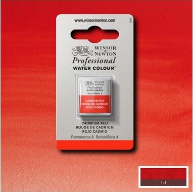 Winsor Newton - Akvarelfarve 12 Pan - Cadmium Red