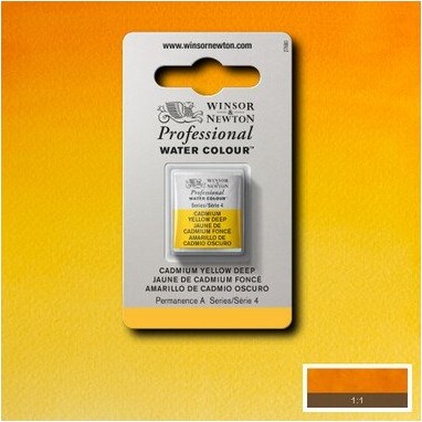 Winsor Newton - Akvarelfarve 12 Pan - Cadmium Yellow Deep