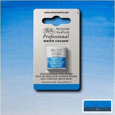 Winsor Newton - Akvarelfarve 12 Blok - Cerulean Blue
