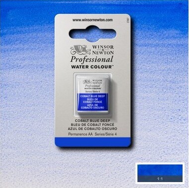 Winsor Newton - Akvarelfarve 12 Pan - Cobalt Blue Deep
