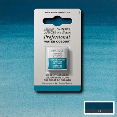 Winsor Newton - Akvarelfarve 12 Pan - Cobalt Turquoise