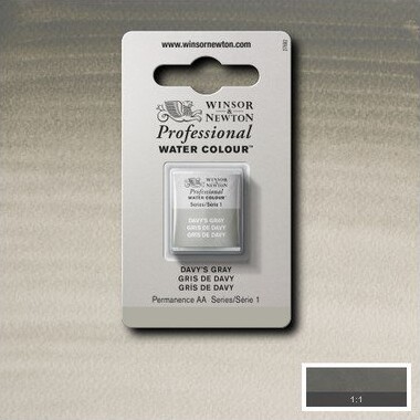 Winsor Newton - Akvarelfarve 12 Pan - Davy S Grey