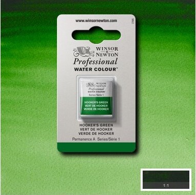 Winsor Newton - Akvarelfarve 12 Pan - Hookers Green
