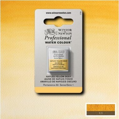Winsor Newton - Akvarelfarve 12 Pan - Naples Yellow Deep