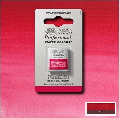 Winsor Newton - Akvarelfarve 12 Pan - Permanent Rose