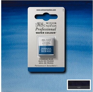 Winsor Newton - Akvarelfarve 12 Pan - Prussian Blue