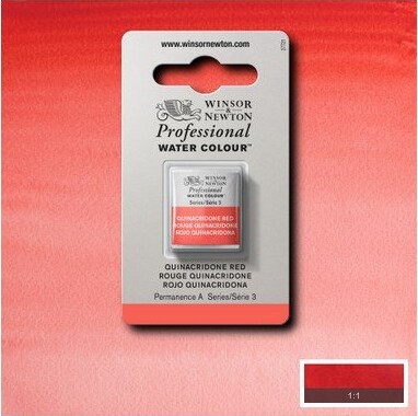 Winsor Newton - Akvarelfarve 12 Pan - Quinacridone Red