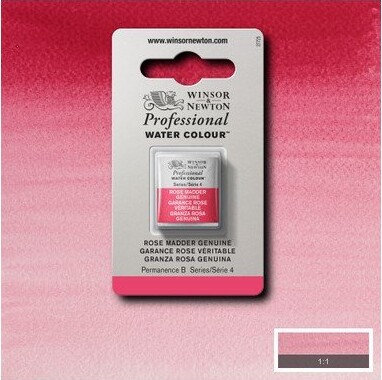 Winsor Newton - Akvarelfarve 12 Pan - Rose Madder Genuine