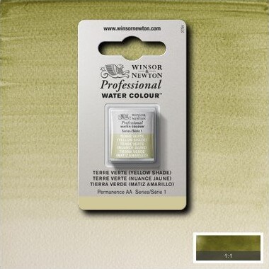 Winsor Newton - Akvarelfarve 12 Pan - Terre Verte - Yellow Shade