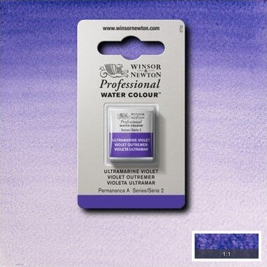 Winsor Newton - Akvarelfarve 12 Blok - Ultramarine Violet