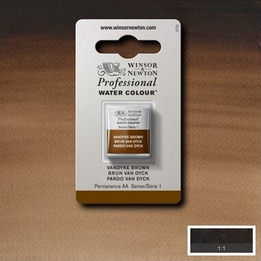 Winsor Newton - Akvarelfarve 12 Pan - Vandyke Brown