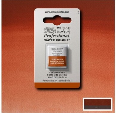 Winsor Newton - Akvarelfarve 12 Blok - Venetian Red