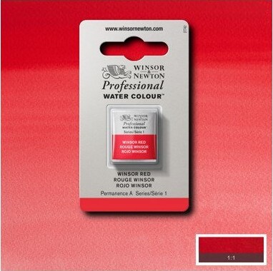 Winsor Newton - Akvarelfarve 12 Pan - Winsor Red