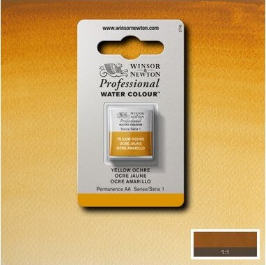 Winsor Newton - Akvarelfarve 12 Pan - Yellow Ochre