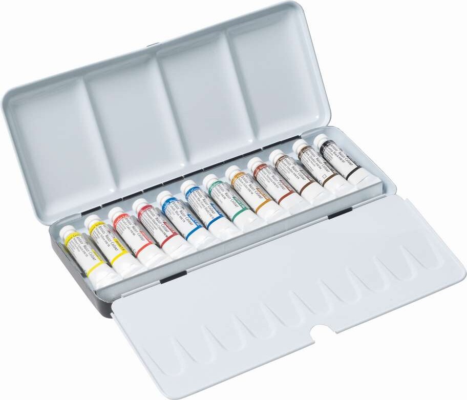 Winsor Newton - Akvarelfarve Sæt - Lightweight Sketchers Box - 12X5 Ml