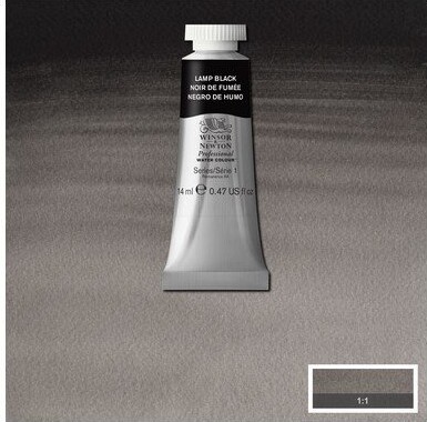 Winsor Newton - Akvarelfarve - Lamp Black 14 Ml