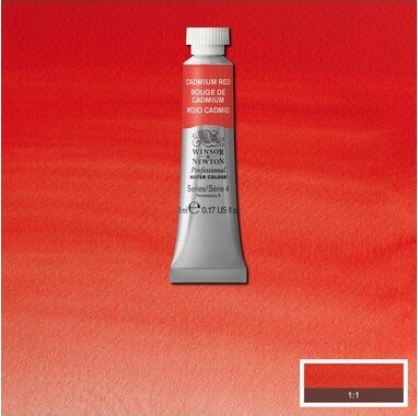 Winsor Newton - Akvarelfarve - Cadmium Red 5 Ml