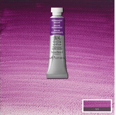 Winsor Newton - Akvarelfarve - Permanent Mauve 5 Ml