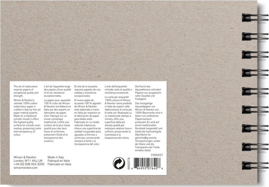 Akvarelpapir - Bomuld - 300 G - 15 Sider - Winsor Newton