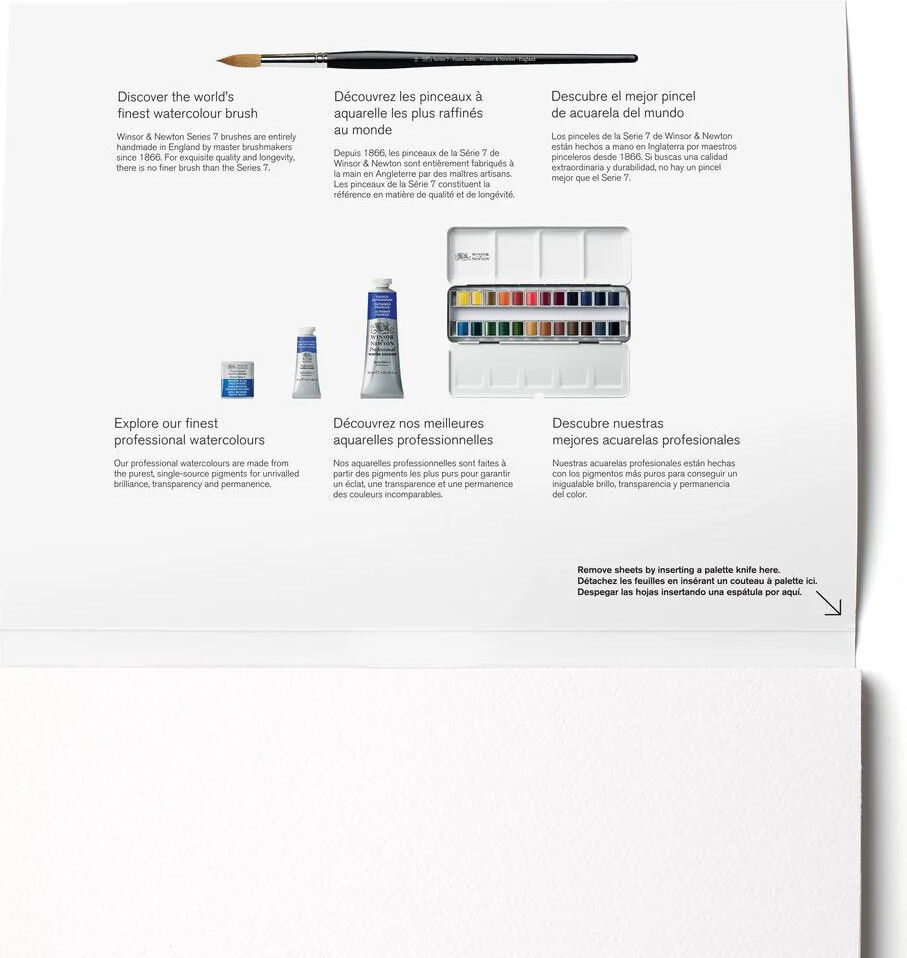 Winsor Newton - Akvarelpapir - 300G 23X30 5 Cm - 20 Sider