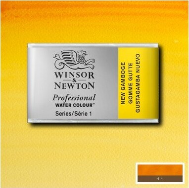 Winsor Newton - Akvarelfarve Pan - New Gamboge