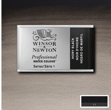 Winsor Newton - Akvarelfarve Pan - Ivory Black