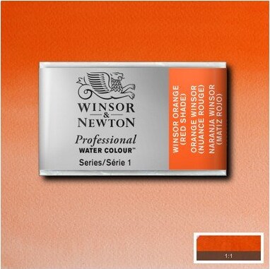 Winsor Newton - Akvarelfarve Pan - Winsor Orange Red Shade