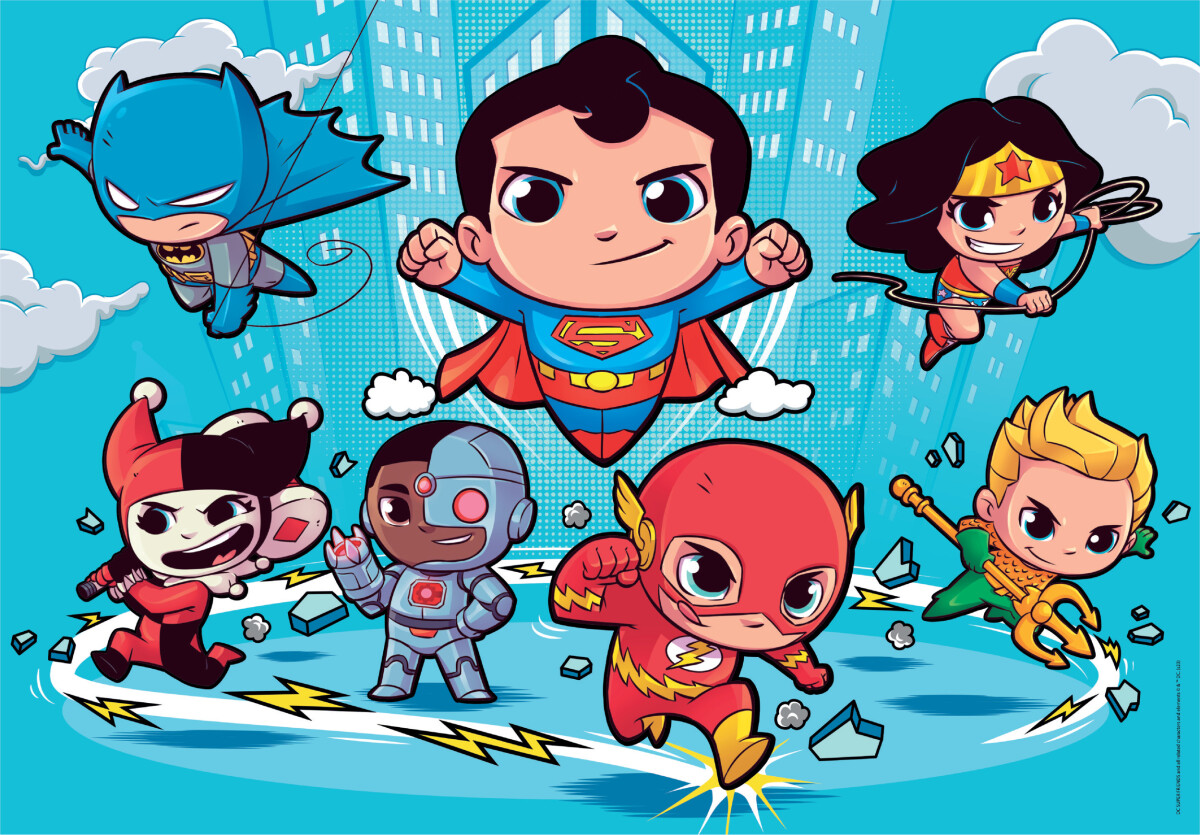 Clementoni Puslespil - Dc Super Friends - Super Color - 30 Brikker