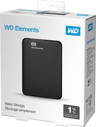 Western Digital Wd Elements Hdd - Ekstern Harddisk Usb 30 - 2 5 - 1Tb Sort