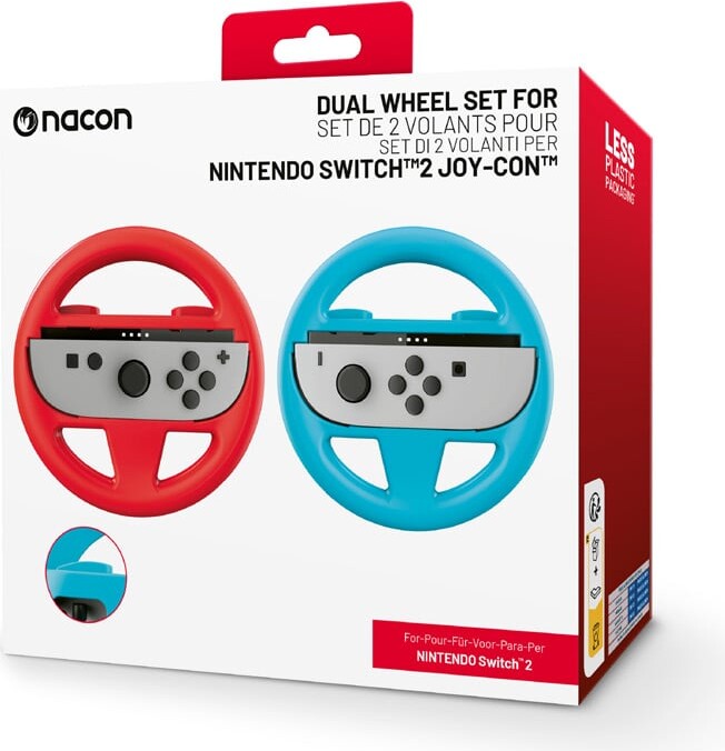 Wheel Duo Pack Til Nintendo Switch Ii - 2 Rat Til Joy-Con I Rød Og Blå