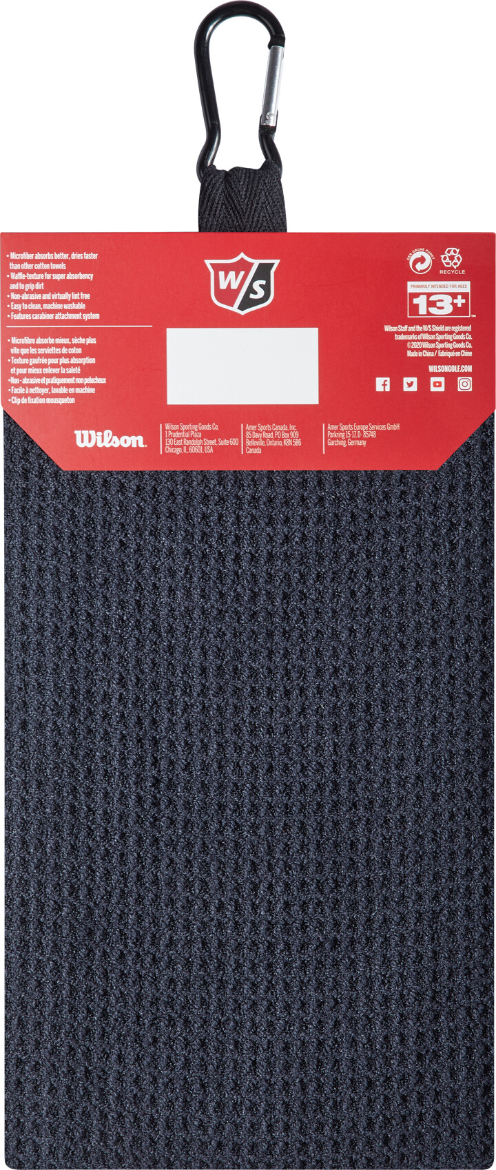 Wilson - Tri-Fold Towel - Black